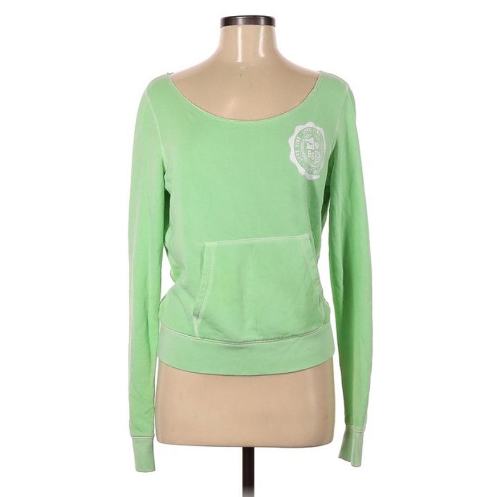 Victoria's Secret PINK Green Sweatshirt Size Small